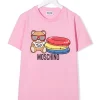 ( Nouvelle Collection ) Moschino Kids T-shirt à Motif Teddy Bear 50209 ROSA -Moschino Kids Soldes Boutique 18125442 38472216 600