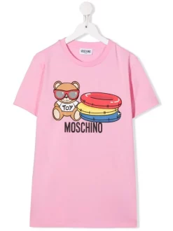 ( Nouvelle Collection ) Moschino Kids T-shirt à Motif Teddy Bear 50209 ROSA
