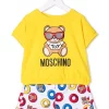 ( Nouvelle Collection ) Moschino Kids Ensemble T-shirt-short Teddy Bear 51680 CURRY -Moschino Kids Soldes Boutique 18133481 38465794 600