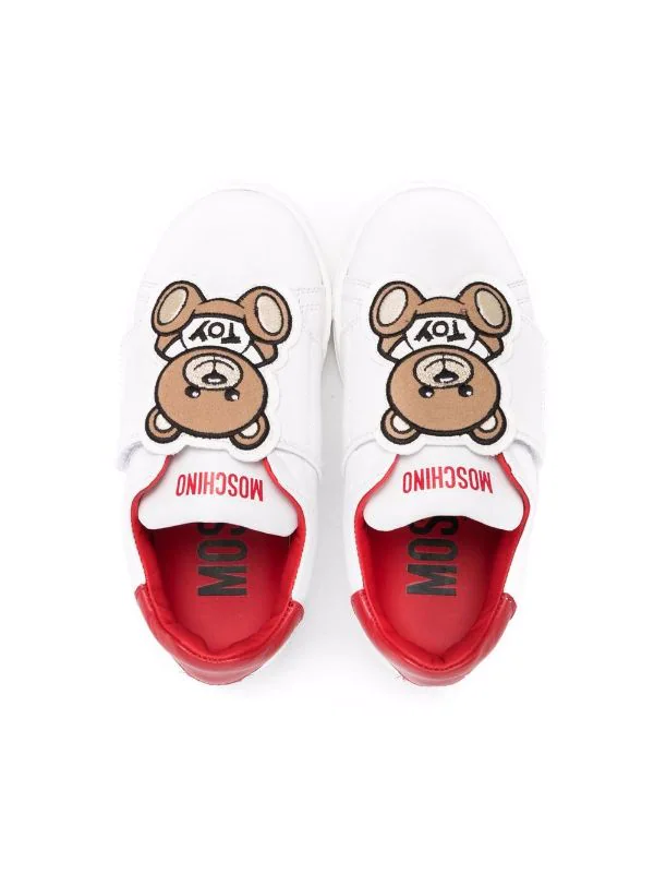 ( Nouvelle Collection ) Moschino Kids Baskets à Patch Toy Bear Enfant 5 ( Nouvelle Collection ) Moschino Kids Baskets à Patch Toy Bear Enfant – Image 3