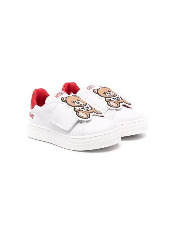 ( Nouvelle Collection ) Moschino Kids Baskets à Patch Toy Bear Enfant 3 ( Nouvelle Collection ) Moschino Kids Baskets à Patch Toy Bear Enfant