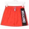 ( Nouvelle Collection ) Moschino Kids 50109 ROSSO Short De Bain à Logo Imprimé Enfant -Moschino Kids Soldes Boutique 18144825 38487599 600