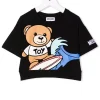 ( Nouvelle Collection ) Moschino Kids 60100 NERO T-shirt à Imprimé Teddy Bear Enfant -Moschino Kids Soldes Boutique 18144831 38488595 600