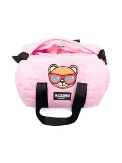 ( Nouvelle Collection ) Moschino Kids 50206 PINK Sac à Langer Matelassé à Imprimé Teddy Bear Enfant -Moschino Kids Soldes Boutique 18144900 38491514 600