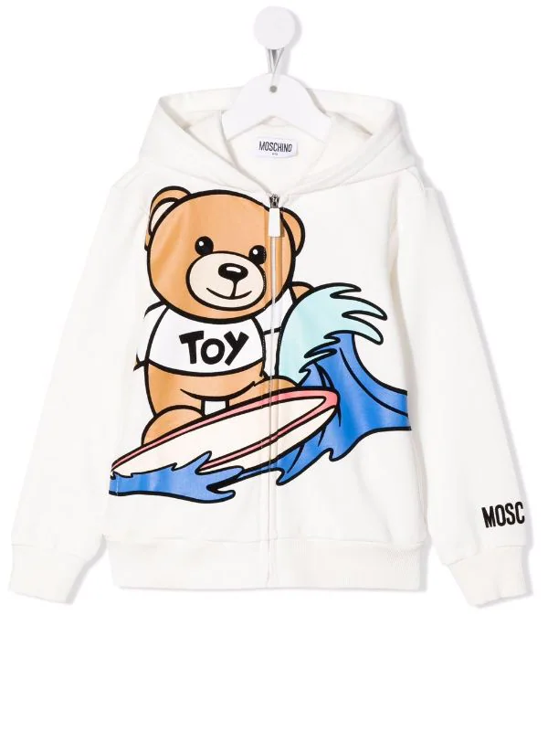 ( Nouvelle Collection ) Moschino Kids Hoodie Zippé à Imprimé Graphique Enfant 3 ( Nouvelle Collection ) Moschino Kids Hoodie Zippé à Imprimé Graphique Enfant