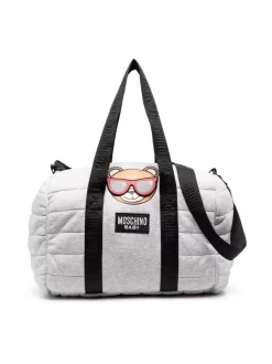 Moschino Kids Soldes Boutique 23 ( Nouvelle Collection ) Moschino Kids Sac à Langer à Imprimé Teddy Bear 60926 GREY