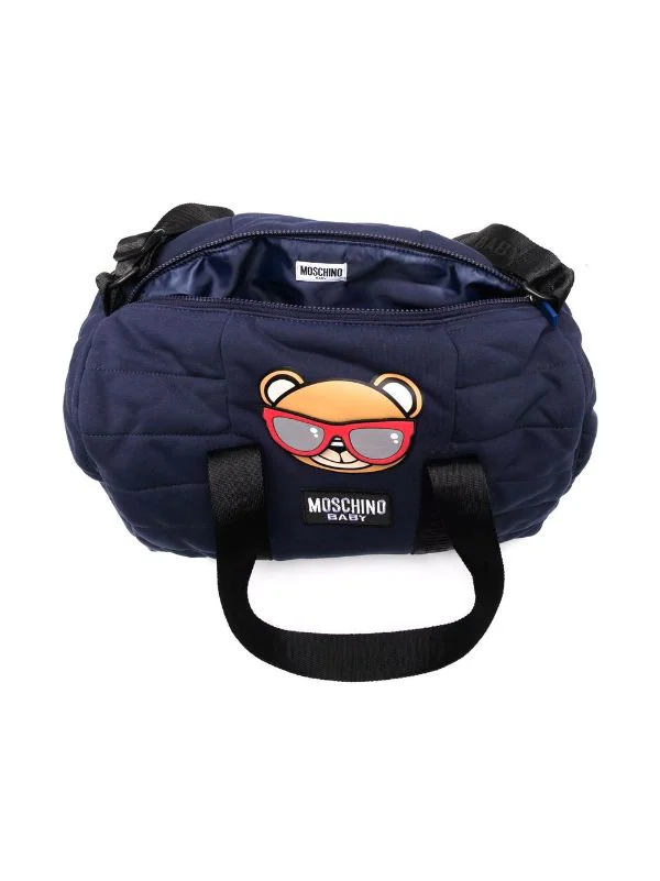 ( Nouvelle Collection ) Moschino Kids Sac à Langer Matelassé à Imprimé Teddy Bear 40016 BLUE 6 ( Nouvelle Collection ) Moschino Kids Sac à Langer Matelassé à Imprimé Teddy Bear 40016 BLUE – Image 4