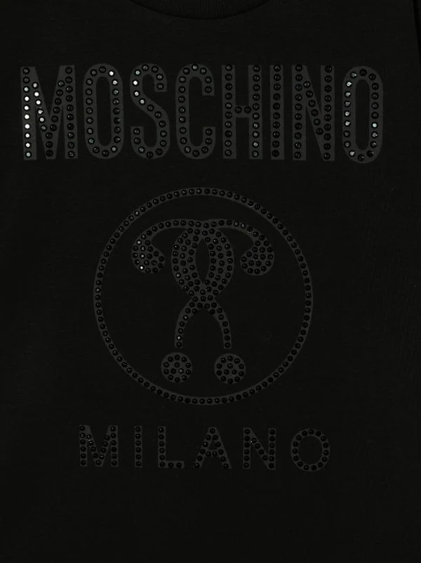 ( Nouvelle Collection ) Moschino Kids T-shirt à Logo Imprimé 60100 NERO BLACK 5 ( Nouvelle Collection ) Moschino Kids T-shirt à Logo Imprimé 60100 NERO BLACK – Image 3