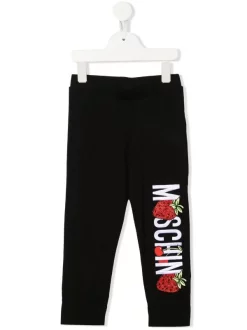 ( Nouvelle Collection ) Moschino Kids Pantalon à Logo Imprimé 60100 NERO BLACK