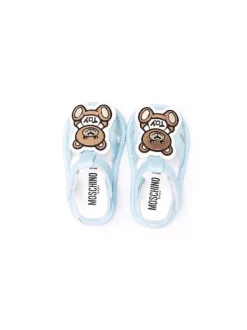 ( Nouvelle Collection ) Moschino Kids 02 BLUE Sandales à Patch Teddy Bear Enfant -Moschino Kids Soldes Boutique 18151807 38555157 600