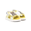 ( Nouvelle Collection ) Moschino Kids 04WHITE/YELLOW Sandales à Imprimé Teddy Bear Enfant -Moschino Kids Soldes Boutique 18153251 38571112 600