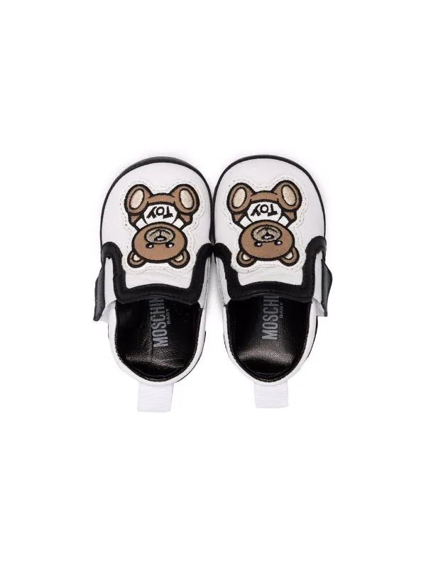( Nouvelle Collection ) Moschino Kids Baskets à Imprimé Teddy Bear 01 WHITE BLACK 5 ( Nouvelle Collection ) Moschino Kids Baskets à Imprimé Teddy Bear 01 WHITE BLACK – Image 3