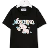 ( Nouvelle Collection ) Moschino Kids T-shirt à Logo Imprimé 60100 NERO -Moschino Kids Soldes Boutique 18153367 38588381 600