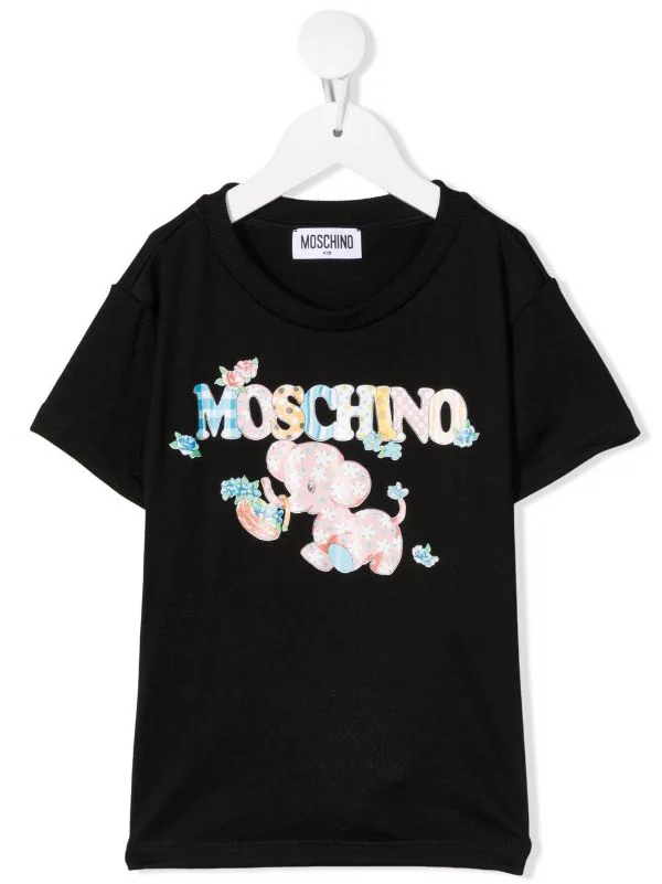 ( Nouvelle Collection ) Moschino Kids T-shirt à Logo Imprimé 60100 NERO 3 ( Nouvelle Collection ) Moschino Kids T-shirt à Logo Imprimé 60100 NERO