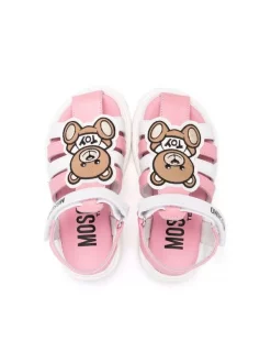 ( Nouvelle Collection ) Moschino Kids NAPPA KISS Sandales à Patch Teddy Bear Enfant -Moschino Kids Soldes Boutique 18153416 38578119 600