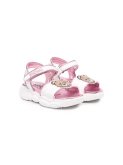 Moschino Kids Sandales à Patch Teddy Bear PIUMA BIANCO