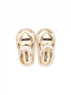 ( Nouvelle Collection ) Moschino Kids GLOVE BABY Sandales à Logo Imprimé Enfant -Moschino Kids Soldes Boutique 18153421 38567780 600