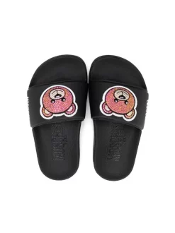 ( Nouvelle Collection ) Moschino Kids NERO Claquettes Toy-Bear à Ornements En Cristal Enfant -Moschino Kids Soldes Boutique 18158851 38609757 600