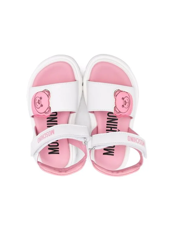 ( Nouvelle Collection ) Moschino Kids BIANCO Sandales à Patch Toy-Bear Enfant 5 ( Nouvelle Collection ) Moschino Kids BIANCO Sandales à Patch Toy-Bear Enfant – Image 3