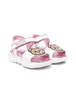 Moschino Kids BIANCO Sandales à Patch Toy Bear Enfant