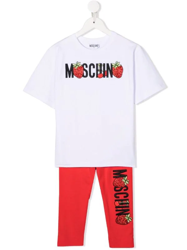 ( Nouvelle Collection ) Moschino Kids Survêtement à Logo Imprimé 50109 ROSSO 3 ( Nouvelle Collection ) Moschino Kids Survêtement à Logo Imprimé 50109 ROSSO
