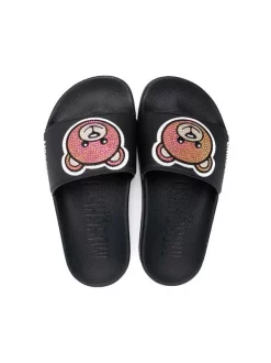 ( Nouvelle Collection ) Moschino Kids Claquettes à Logo Imprimé Enfant -Moschino Kids Soldes Boutique 18163203 38531810 600