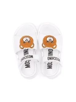 ( Nouvelle Collection ) Moschino Kids WHITE Sandales à Patch Teddy Bear Enfant -Moschino Kids Soldes Boutique 18164168 38703586 600