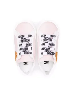Moschino Kids Baskets à Patch Ourson PINK -Moschino Kids Soldes Boutique 18165083 38706008 600