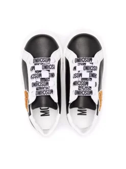Moschino Kids Baskets Lacées à Patch Teddy Enfant -Moschino Kids Soldes Boutique 18165086 38703176 600