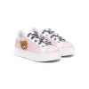 ( Nouvelle Collection ) Moschino Kids White Pink Baskets à Patch Ourson Enfant -Moschino Kids Soldes Boutique 18165106 38753904 600