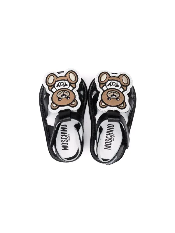 ( Nouvelle Collection ) Moschino Kids Sandales à Patch Toy Bear NERO 5 ( Nouvelle Collection ) Moschino Kids Sandales à Patch Toy Bear NERO – Image 3