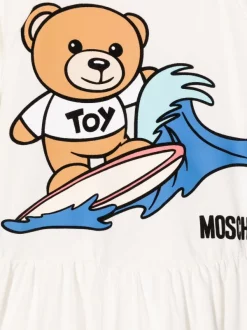 ( Nouvelle Collection ) Moschino Kids Robe évasée à Manches Courtes Enfant -Moschino Kids Soldes Boutique 18180052 38933821 600