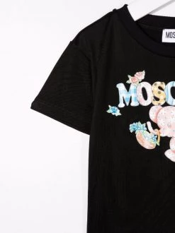 ( Nouvelle Collection ) Moschino Kids T-shirt à Imprimé Graphique 60100 NERO -Moschino Kids Soldes Boutique 18186357 38688874 600