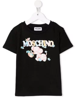 ( Nouvelle Collection ) Moschino Kids T-shirt à Imprimé Graphique 60100 NERO