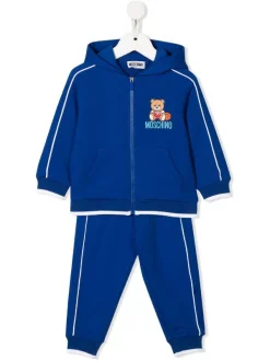( Nouvelle Collection ) Moschino Kids Survêtement à Logo Imprimé 40457 BLUE