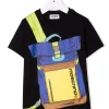 ( Nouvelle Collection ) Moschino Kids 60100 NERO T-shirt à Imprimé Graphique Enfant -Moschino Kids Soldes Boutique 18189630 38658693 600