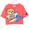 ( Nouvelle Collection ) Moschino Kids 50218 FRAGOLA T-shirt à Encolure Ras Du Cou Enfant -Moschino Kids Soldes Boutique 18190626 38861469 600