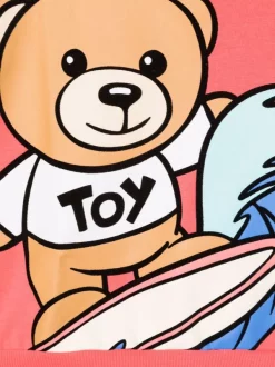 ( Nouvelle Collection ) Moschino Kids 50218 FRAGOLA T-shirt à Encolure Ras Du Cou Enfant -Moschino Kids Soldes Boutique 18190626 38861470 600