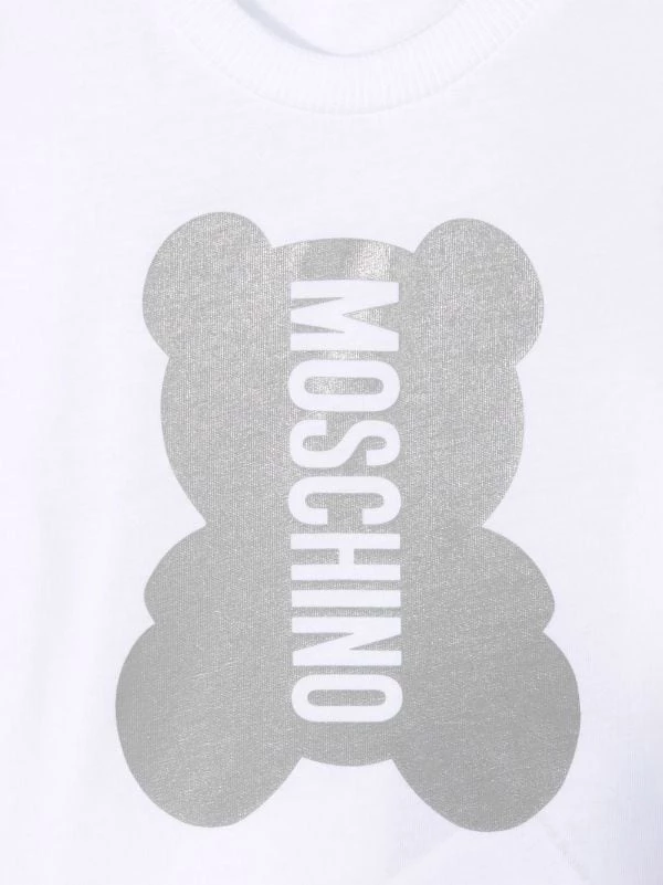 ( Nouvelle Collection ) Moschino Kids Haut à Logo Imprimé 10101 WHITE 5 ( Nouvelle Collection ) Moschino Kids Haut à Logo Imprimé 10101 WHITE – Image 3