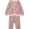 ( Nouvelle Collection ) Moschino Kids Survêtement à Motif Monogrammé 84669 ROSA -Moschino Kids Soldes Boutique 18192974 38872268 600