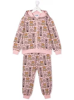 ( Nouvelle Collection ) Moschino Kids Survêtement à Motif Monogrammé 84669 ROSA