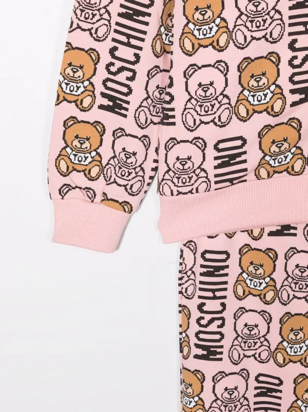 ( Nouvelle Collection ) Moschino Kids Survêtement à Motif Monogrammé 84669 ROSA 5 ( Nouvelle Collection ) Moschino Kids Survêtement à Motif Monogrammé 84669 ROSA – Image 3