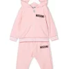 ( Nouvelle Collection ) Moschino Kids 50209 PINK Survêtement Imprimé à Capuche Enfant -Moschino Kids Soldes Boutique 18193105 39021930 600