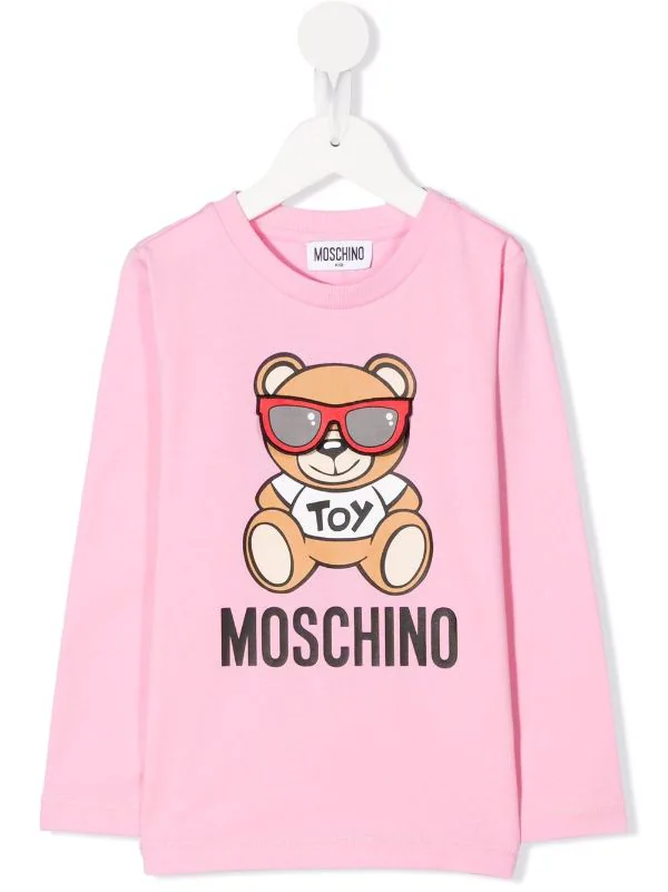 ( Nouvelle Collection ) Moschino Kids T-shirt à Imprimé Teddy Bear 50206 PINK 3 ( Nouvelle Collection ) Moschino Kids T-shirt à Imprimé Teddy Bear 50206 PINK