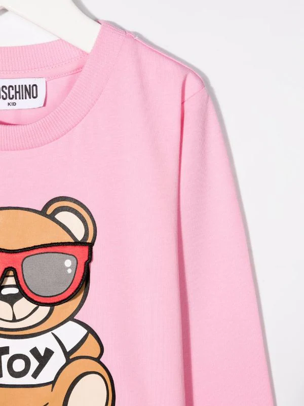 ( Nouvelle Collection ) Moschino Kids T-shirt à Imprimé Teddy Bear 50206 PINK 5 ( Nouvelle Collection ) Moschino Kids T-shirt à Imprimé Teddy Bear 50206 PINK – Image 3