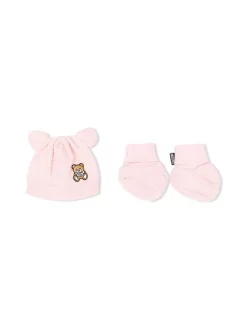 ( Nouvelle Collection ) Moschino Kids Lot De Chaussettes Et Bonnet à Motif Teddy Bear Enfant