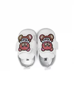 Moschino Kids Baskets à Patch Toy Bear BIANCO/ ARGENTO -Moschino Kids Soldes Boutique 18205399 39055820 600