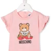( Nouvelle Collection ) Moschino Kids 50209 SUGAR ROSE T-shirt à Motif Teddy Enfant -Moschino Kids Soldes Boutique 18209299 38820945 600