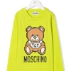 ( Nouvelle Collection ) Moschino Kids 30125 GREEN T-shirt à Logo Imprimé Enfant -Moschino Kids Soldes Boutique 18217793 39417954 600