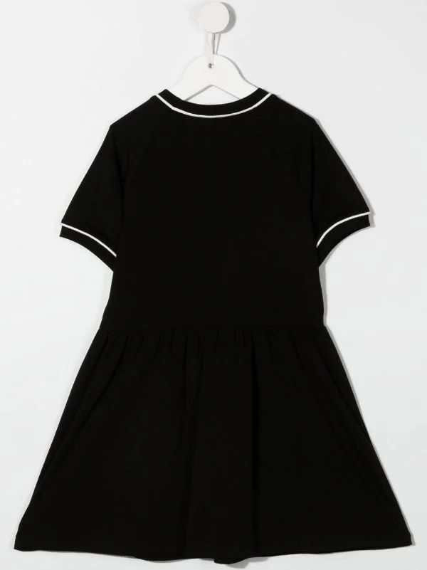 ( Nouvelle Collection ) Moschino Kids Robe évasée à Imprimé Graphique 60100 BLACK 4 ( Nouvelle Collection ) Moschino Kids Robe évasée à Imprimé Graphique 60100 BLACK – Image 2